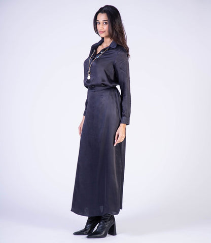 Nunus black basic blouse - TANAVANA INC