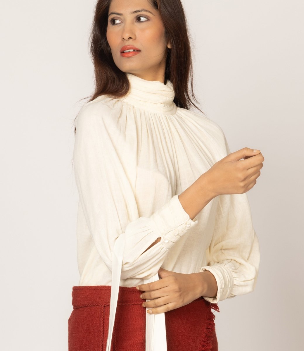 Palima off-white top - TANAVANA INC