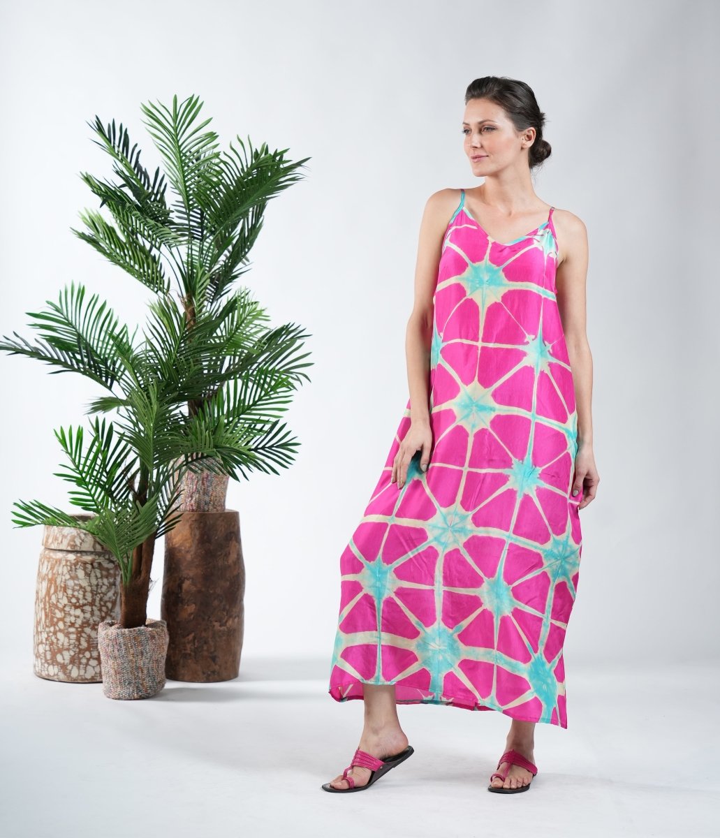 Palma star pink dress - TANAVANA INC