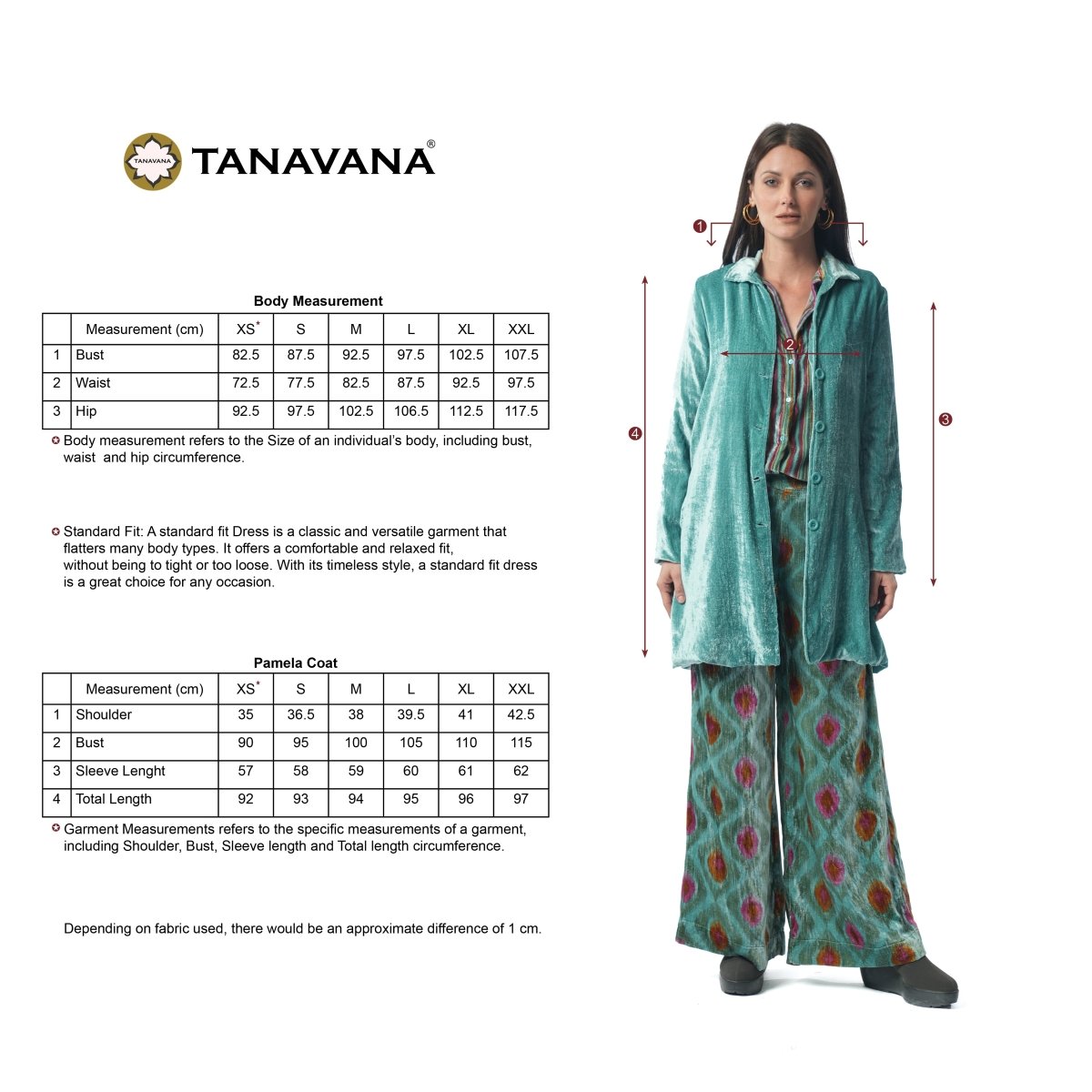 Pamela Blue Plain coat - TANAVANA INC