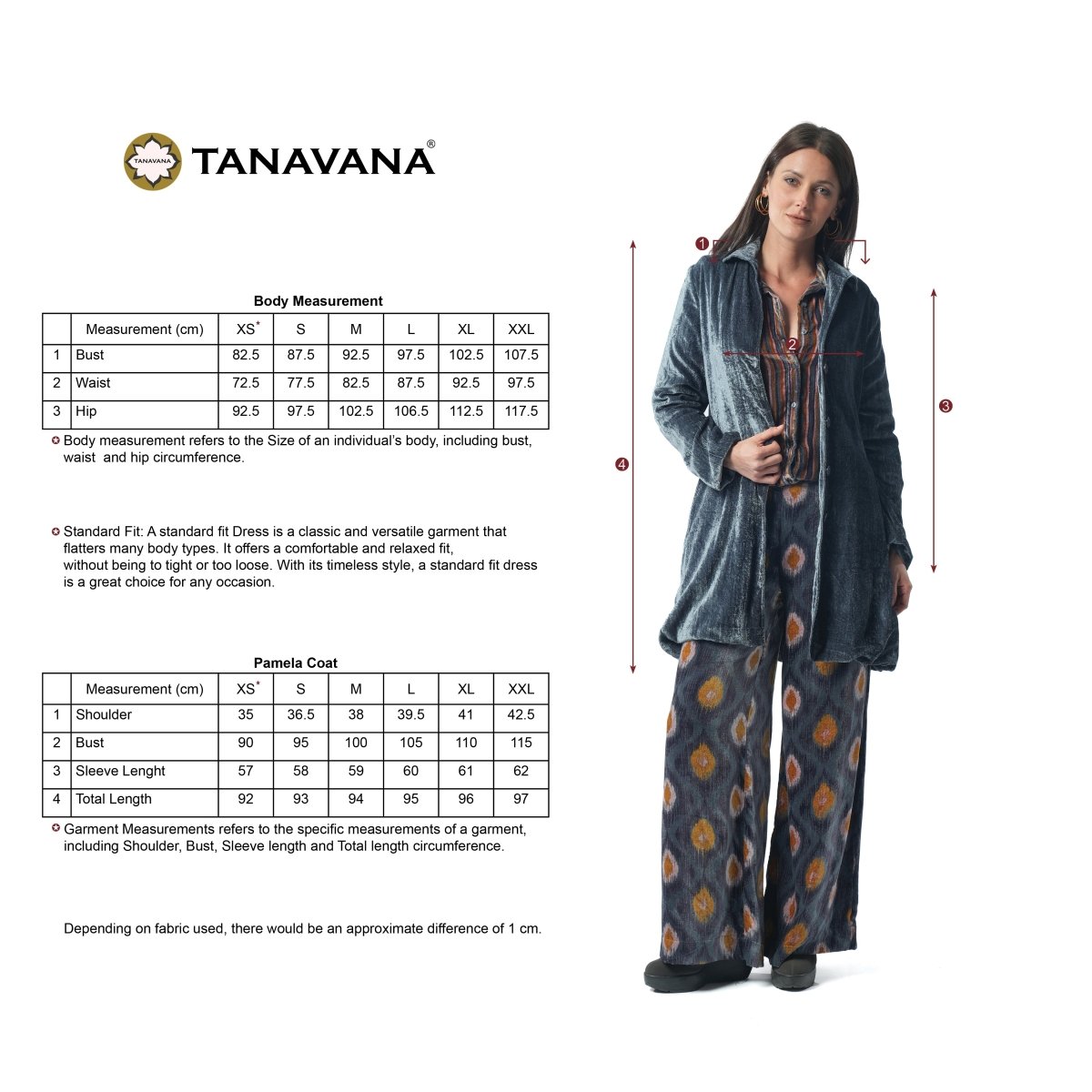 Pamela Grey Plain coat - TANAVANA INC