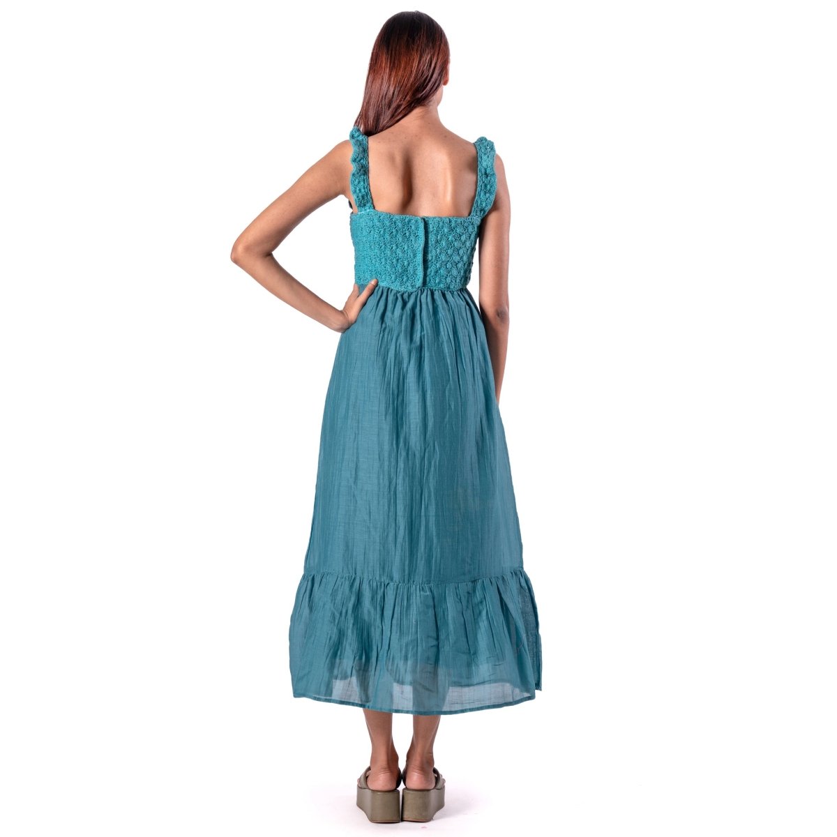 Split blue dress - TANAVANA INC