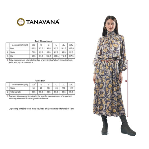 Stelia Grey jaal skirt - TANAVANA INC