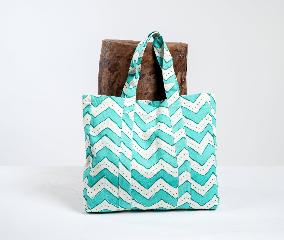 Tote bag chevron green - TANAVANA INC